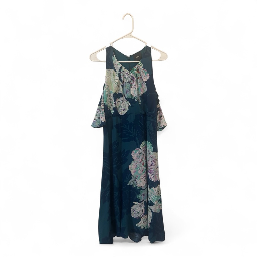 Anthropologie Maeve Floral Flutter Sleeve Dress